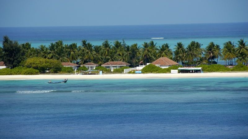 Beach-side resort at Kadmat Island, Lakshadweep